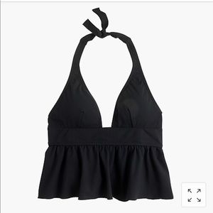 J Crew Halter Peplum Tankini top